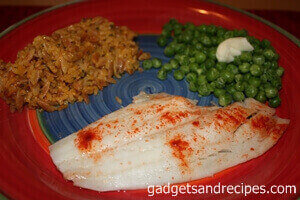 Flounder Fillets and Rice