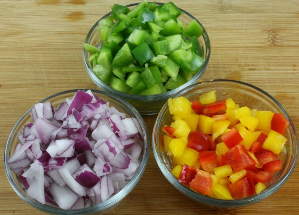 Chopped up Peppers