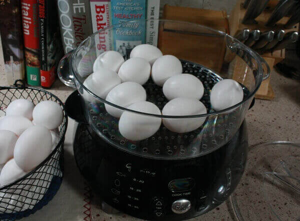 Perfect Steamed Hard Boiled Eggs