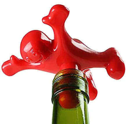 Awesome, Fun Gifts - Unique Wine Bottle Stoppers and a Bottle of Wine