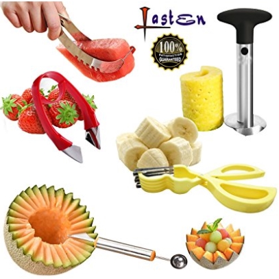  Fruit Slicer set of 5, Stainless Fruit Peeler Set