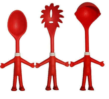 Pasta Server Set, 3 Funny Kitchen Utensils, Kitchen Gadget