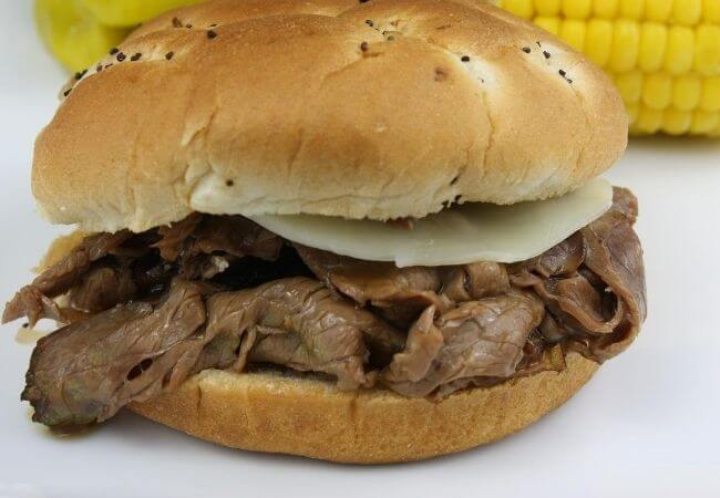 Slow Cooker Hot Roast Beef Sandwich