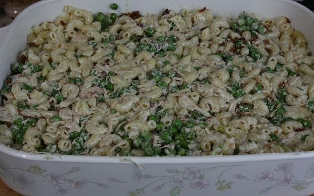 Chicken Bacon Ranch with Pasta and Peas