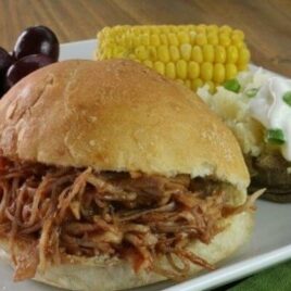 Easy Shredded Chicken Sandwiches in Pressure Cooker