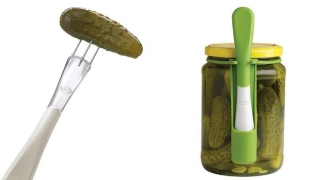 Pickle condiment fork