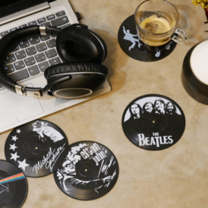 Vinyl Record Drink Coaster Set of 6 Coasters 